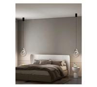 Pendant Lights, LED Bedside Chandelier Art Designer Chandelier Bedroom Study Living Room Home Creative Lamps and Lanterns Pendant(G,Warm White)