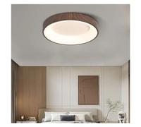 Pendant Lights, Scandinavian LED Ceiling Light Bedroom Living Room Kitchen Hallway Round Texture Remote Control Pendant Light Fixture Chandelier Lamp(Brown,38cm)