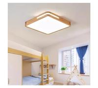 Pendant Lights, Ultra-Thin Ceiling Light Bedroom Living Rooms Study Iron Woodgrain Acrylic LED Home Decoratio Entryway Lighting Fixtures Chandelier Lamp(Square 50cm)