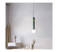Pendant Lights, White Long Chandelier Compatible with Kitchen Island Sink Dining Room Bedroom Hallway - Natural Stone Linear Pendant Light Ceiling - Green Marble Hanging Light Fixture with Mil