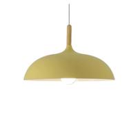 Pendant Nordic Color Hanging Light Metal Lamp Cover Shape Chandeliers Fixtures for Living Room, Kitchen Island, Hotel, Study Room(Yellow,45CM)