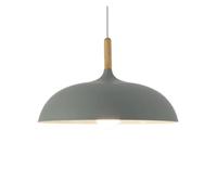 Pendant Nordic Color Hanging Light Metal Lamp Cover Shape Chandeliers Fixtures for Living Room, Kitchen Island, Hotel, Study Room(A Gray,45CM)