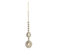 Pendant Rhinestone Forehead Jewelry Chain Bridal Hair Clip Accessories Head Chain for Women Wedding pour les occasions spéciales et les festivals(Gold 1)