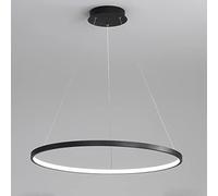 Pendant Rond Moderne DIMMable avec télécommande Pendante Plèchement Hauteur réglable Plafond Light Table pour Salon Chandelier LED