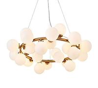 PendantLight, créatif en Forme de Globe en Verre doré à LED, Hauteur réglable, 25 têtes, éclairage Suspendu pour la Salle à Manger, Le Salon, la Cuisine, Lampe Suspendue