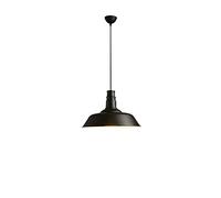 PendantLight, Lampe de Lustre Moderne à LED - Forme de Couvercle de Pot Base en métal Restaurant Café Décoration Lampe Suspendue Luminaire d'intérieur Plafond Pendentif V-intage (Noir, 26 cm)