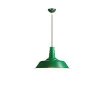 PendantLight, Lampe de Lustre Moderne à LED - Forme de Couvercle de Pot Base en métal Restaurant Café Décoration Lampe Suspendue Luminaire d'intérieur Plafond Pendentif V-intage (Vert, 26 cm)