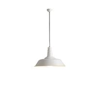 PendantLight, Lampe de Lustre Moderne à LED - Forme de Couvercle de Pot Base en métal Restaurant Café Décoration Lampe Suspendue Luminaire d'intérieur Plafond Pendentif V-intage (Blanc, 36 cm)