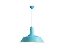 PendantLight, Lampe de Lustre Moderne à LED - Forme de Couvercle de Pot Base en métal Restaurant Café Décoration Lampe Suspendue Luminaire d'intérieur Plafond Pendentif V-intage (Bleu, 26 cm)
