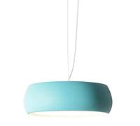 PendantLight, Lampe Suspendue Moderne de Type Tambour en métal, éclairage Suspendu en Aluminium réglable en Hauteur, lustres de Plafond en Aluminium coloré pour Salle à Manger d'étude (Bleu, 34