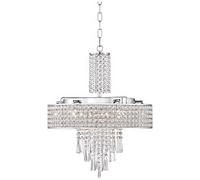 PendantLight, Lampes suspendues, en Cristal chromé 1/2" de Large, luminaire Moderne 9 lumières pour Salle Manger, Maison, Cuisine, îlot, entrée, Chambre à Coucher