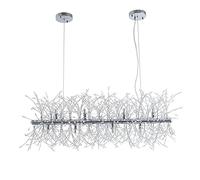 PendantLight, lustres de feu d'artifice en Cristal Modernes créatifs DandelRectangle Suspension pour Salle à Manger, Cuisine, Salon, Chambre à Coucher, Lampe à Suspension de Salle à Manger