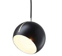 PendantLight, tournant créatif Minimaliste Abat-Jour en métal Lampe Suspendue Ferme Salle à Manger Plafonnier économe en énergie (Noir)
