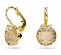 Pendants d'oreilles Bella V, Taille ronde, Ton doré, Placage de ton or OS