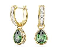 Swarovski Boucles d'oreilles Stilla – Taille poire, vertes, placage ton or