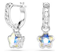 Pendants d'oreilles Chroma, Tailles variées, Étoile, Blanches, Métal rhodié OS