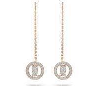 Pendants d'oreilles Dextera, Pavé, Blanches, Placage de ton or rosé OS