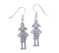 Pendants d'oreilles en plaqué argent - motif Dobby l'elfe de maison de Harry Potter