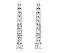 Pendants d'oreilles Eternity, Diamants de synthèse 1,3 ct tw, Forme ronde, Or blanc 18 carats OS