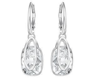 Pendants d'oreilles Holding, Blanches, Métal rhodié OS