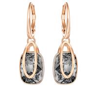 Pendants d'oreilles Holding, Grises, Placage de ton or rosé OS