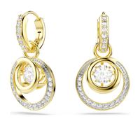 Pendants d'oreilles Hyperbola, Taille ronde, Blanches, Doré à l’or 18 carats (750/1000) OS