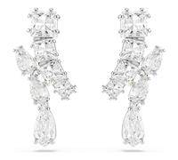 Swarovski Pendants d'oreilles Matrix, Tailles variées, Blanches, Métal rhodié