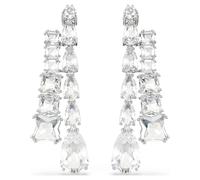 Swarovski Pendants d'oreilles Matrix, Tailles variées, Blanches, Métal rhodié