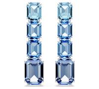 Swarovski Pendants d'oreilles Millenia, Taille octogonale, Dégradé de couleur, Bleues, Métal rhodié