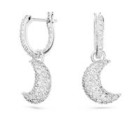 Pendants d'oreilles Sublima, Lune, Blanches, Métal rhodié OS