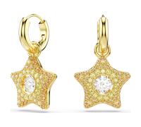 Pendants d'oreilles Sublima, Taille ronde, Étoile, Multicolores, Doré à l’or 18 carats (750/1000) OS