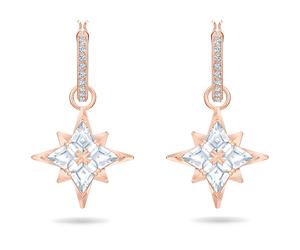 Pendants d'oreilles Symbolica, Étoile, Blanches, Doré à l’or rose 18 carats (750/1000) OS