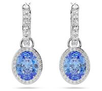 Swarovski Boucles d'oreilles Constella – Taille ovale, bleues, métal rhodié