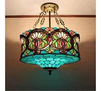 Pendants LED Chandelier Lampe Hauteur 5 Lights Pendante Lumière splendide Motif Baroque Modèle Glassage Plafond Light Compatible avec Le Salon