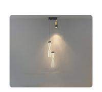 Pendants Lights, Lampe Golden Light Luxury Room Master de Chambre Principale d'un lit Small Chandelier Minimaliste Net Red Long Line Restaurant LED Pendant (1