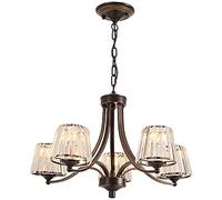Pendants Lumières, plafonnier Light Crystal Moderne Chandelier rétro Noir Iron Éclairage Pendentif éclair