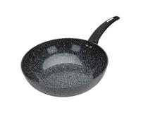 Pendeford Housewares Wok forgé anti-adhésif de 28 cm - Effet marbre moucheté, sans PFAO/PFAS, compatible avec l'induction, passe au lave-vaisselle, poignée douce au toucher résistant à la chaleur