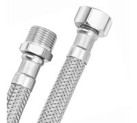 PENDEJATO Tuyau en acier inoxydable de 75cm de longueur - 3/8"×3/8", Pour rallonger les tuyaux existants, pour un bidet partiel (voir images), ne peut pas être utilisé pour d'autres bidets