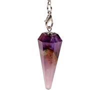 Pendel Amethyst & Chakrakette -- 16 g; 3-4 cm