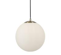 Pendelleuchte à Manger Boule en Verre Métal Ø30 CM Rond Laiton Blanc Lampe E27