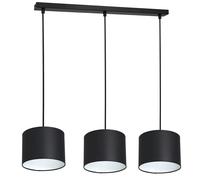 Pendelleuchte à Manger Noir Tissu Métal 75 CM E27 Lampe Suspendue Blendarm