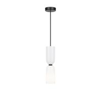 Pendelleuchte Blanc Noir Ø 8 CM Métal Verre E14 Moderne Suspendue Salle à Manger