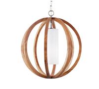 Pendelleuchte Bois Verre Réglable Rond E27 Salon Salle à Manger Lampe Suspendue