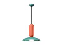 Pendelleuchte Céramique E27 Ø 40 CM Rond Turquoise Orange Rétro Suspendue Manger