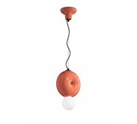 Pendelleuchte Céramique E27 H: Max. 119cm Orange Rétro Main Lampe Suspendue