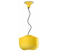 Pendelleuchte Céramique Rond D:35 CM H : Max. 148 CM Jaune E27 Rétro Suspendue