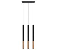 Pendelleuchte Métal 3 ampoules B:30 cm G9 Noir Cuivre Lampe suspendue