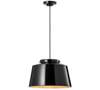 Pendelleuchte Métal Céramique Rond Ø 40 CM H : Max. 145 Noir E27 Lampe Suspendue