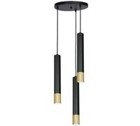 Pendelleuchte Métal GU10 or Noir 3 à Flammes Moderne à Manger Lampe Suspendue