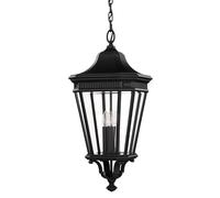 Pendelleuchte Noir Aluminium Extérieur 3-flammig Rustique Grand Terrasse Balcon